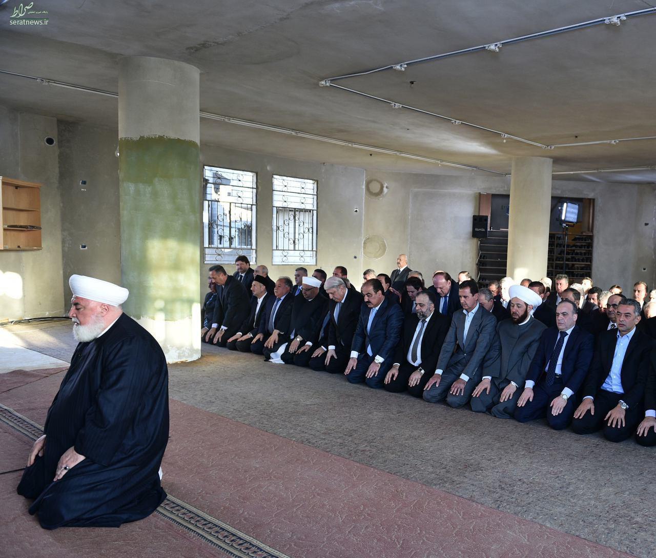 عکس/ حضور بشار اسد در نماز عیدقربان