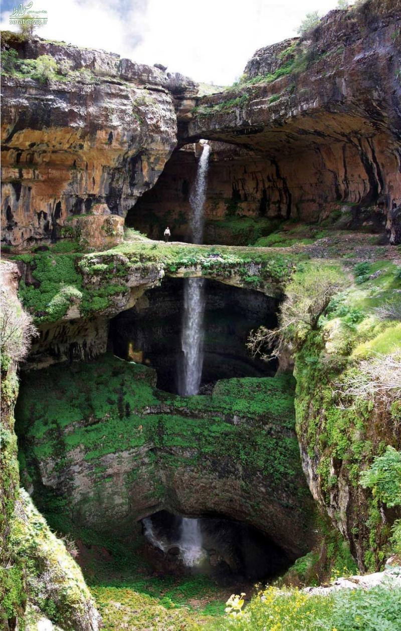 عکس/آبشار سه مرتبه در لبنان