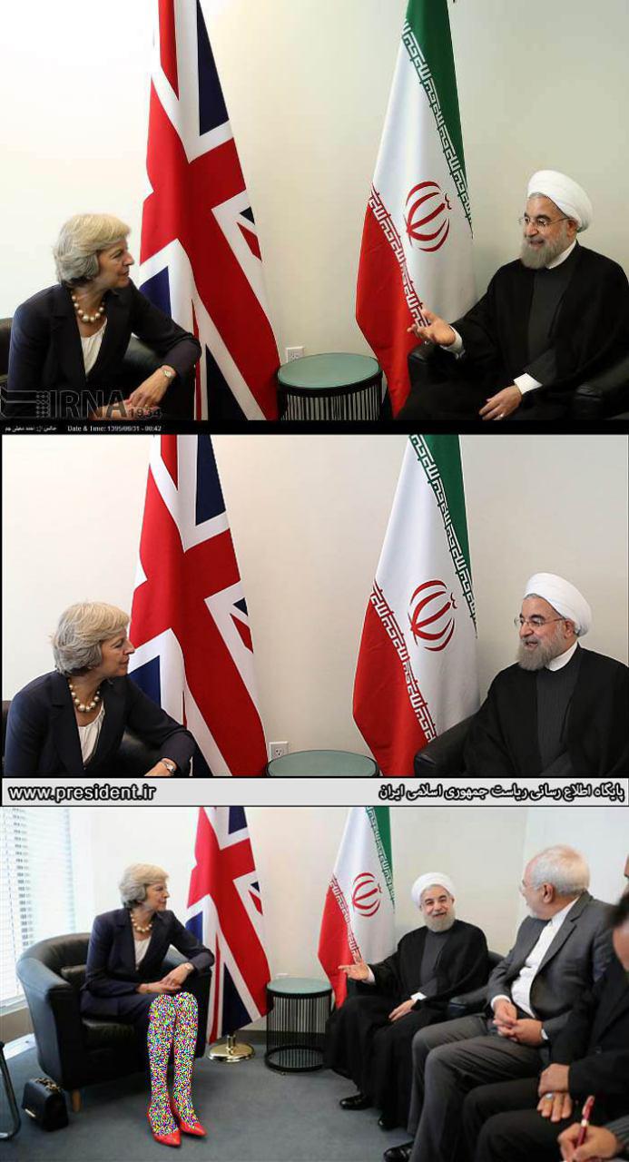 عکس سانسور شده روحانی در نیویورک عکس سانسور شده روحانی در نیویورک