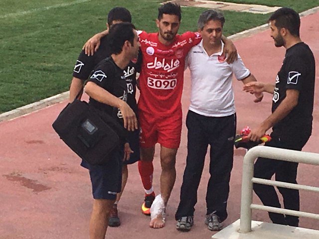 عکس/ مصدومیت شدید امید عالیشاه