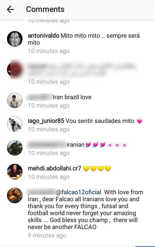 هجوم کاربران فارسیزبان در صفحه ستاره برزیلی+تصاویر هجوم کاربران فارسیزبان در صفحه ستاره برزیلی+تصاویر