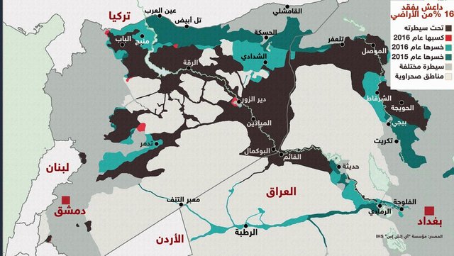 داعش در حال تحلیل رفتن است +نقشه