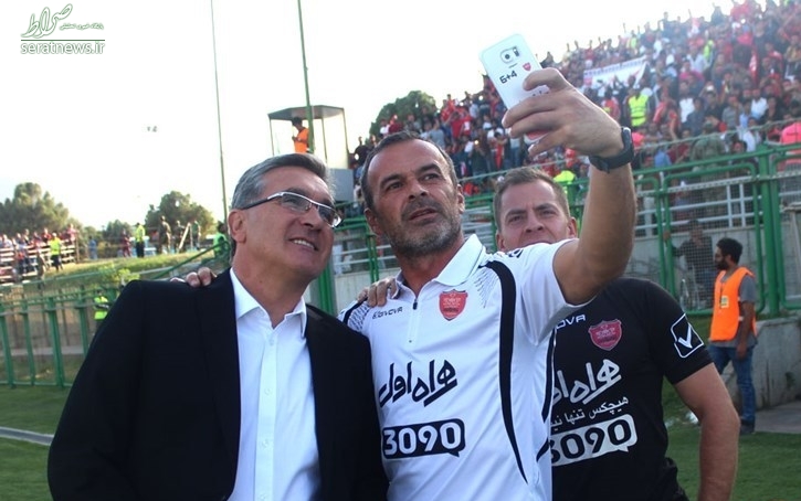 عکس/ کری سنگین یک پرسپولیسی برای آبی‌ها