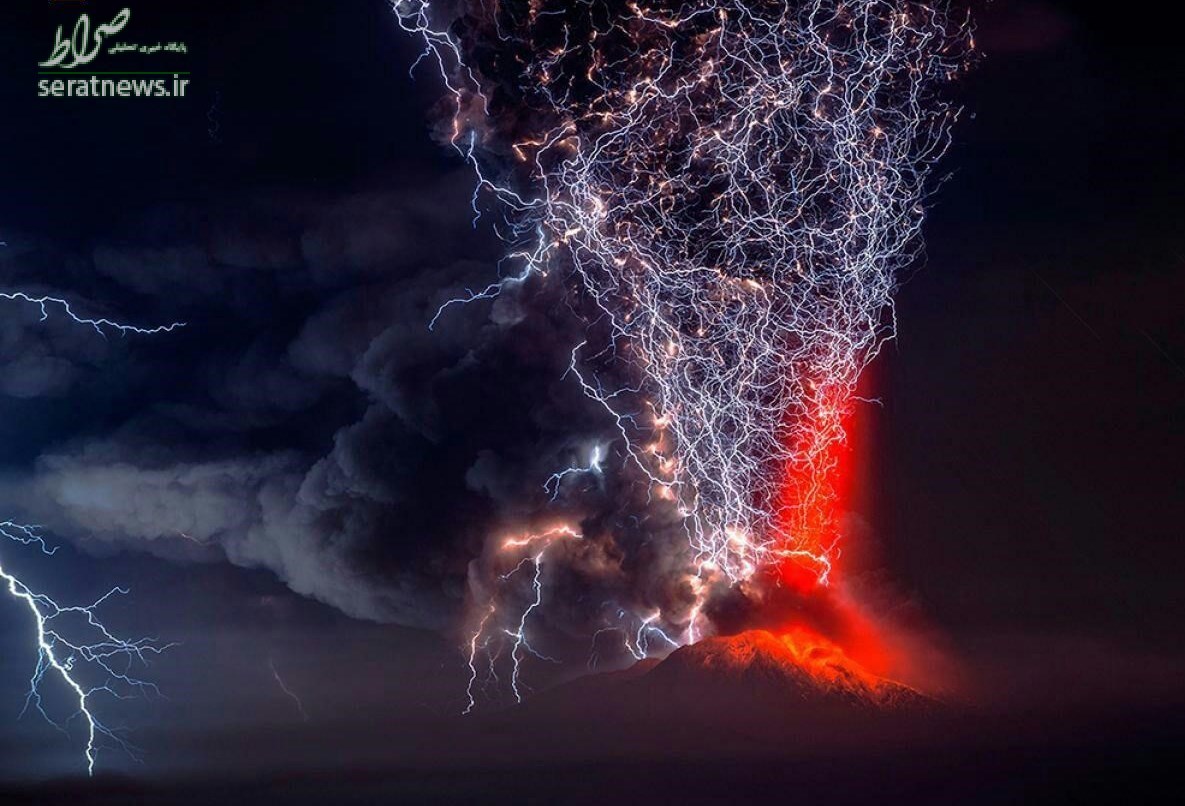 عکس/ رعد و برق آتشفشانی در شیلی