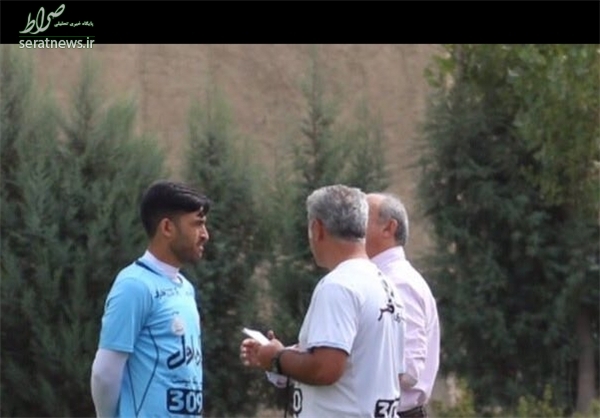 جلسه فریبا و خرمگاه با هافبک معترض+عکس