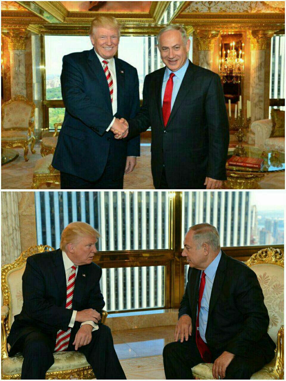 عکس/ دیدار ترامپ و نتانیاهو