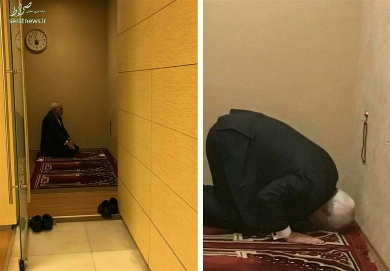 عکس/ نماز خواندن ظریف در ترکیه عکس/ نماز خواندن ظریف در ترکیه