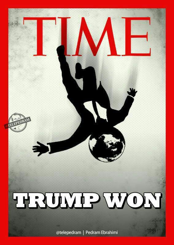 عکس/طرح جلد عجیب تایم برای پیروزی ترامپ