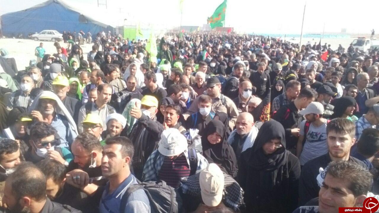 تصاویری از ازدحام زائران در مرز مهران