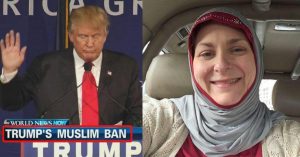 ترامپ زن آمریکایی را مسلمان کرد!+تصاویر