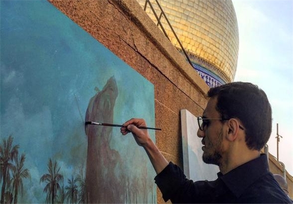 نقاشی واقعه کربلا بربام مسجدکوفه+تصاویر
