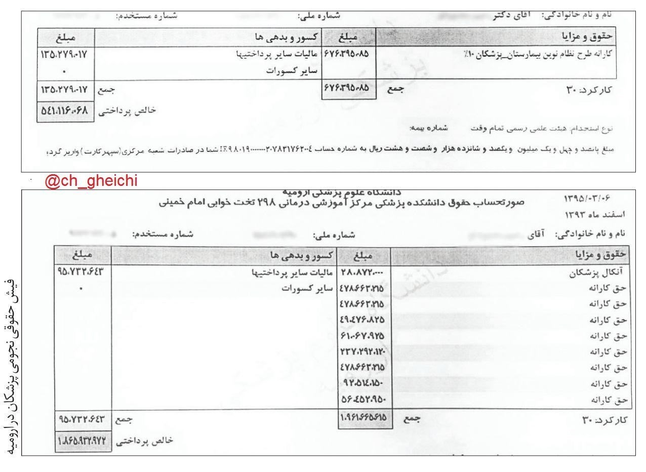 پشت پرده فیش نجومی یک جراح