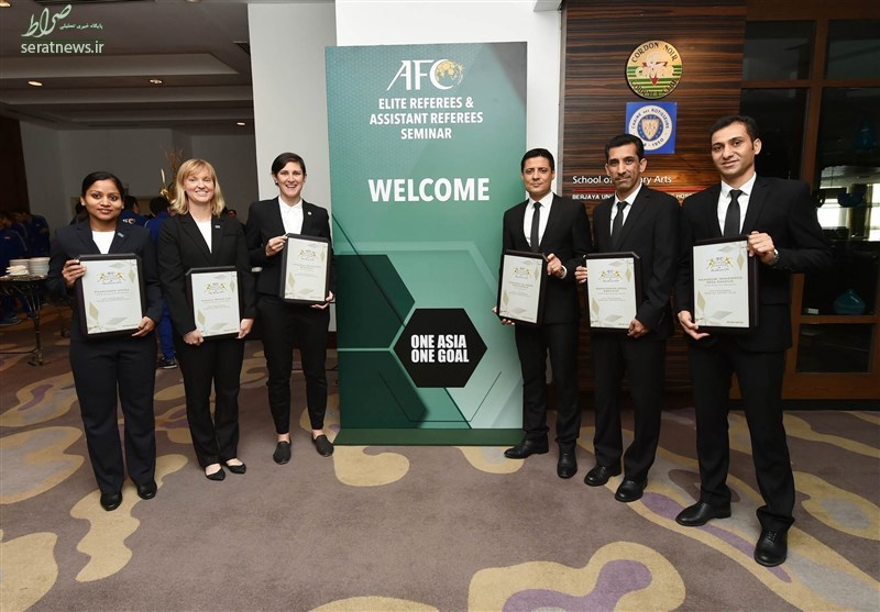 جایزه ویژه AFC برای تیم داوری ایران +تصاویر