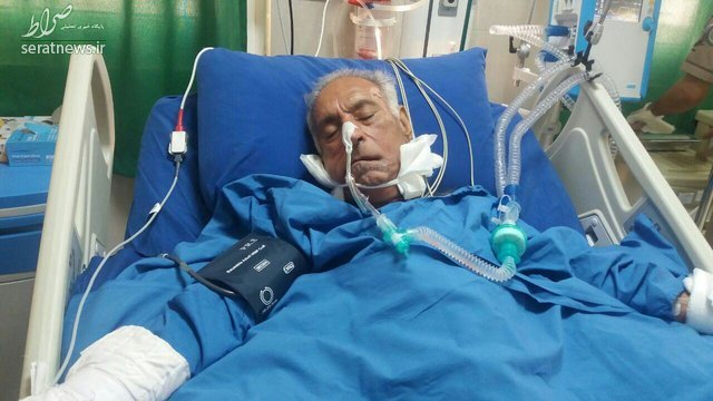 هنرمند سینما در بستر بیماری +عکس