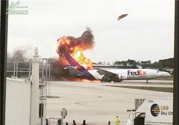 جزئیات حادثه برای هواپیمای آمریکایی +عکس