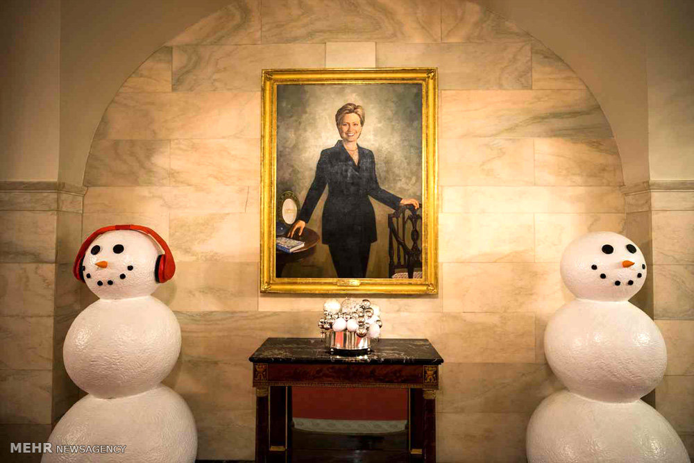 عکس هیلاری کلینتون در کاخ سفید