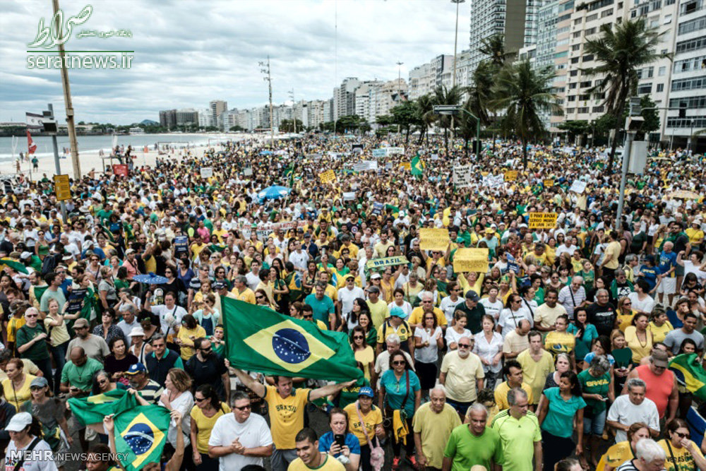 عکس/اعتراض مردم برزیل علیه فساد