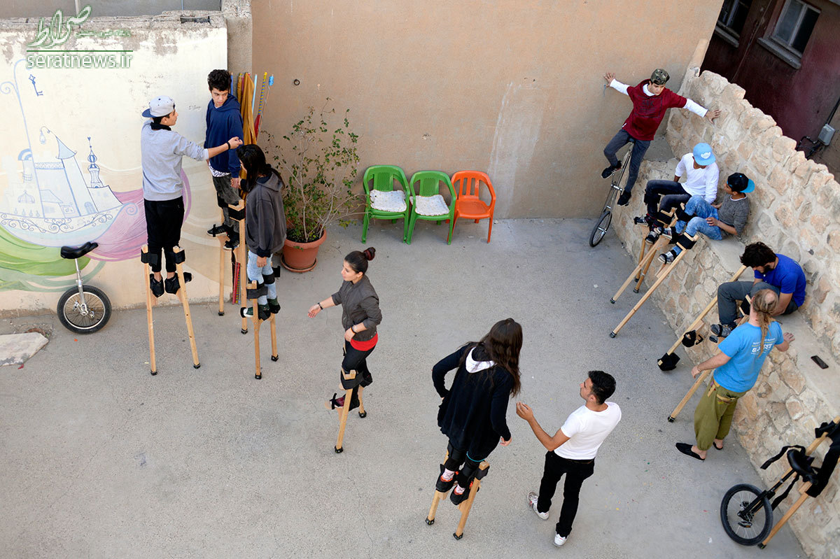 تصاویر/تمرین سیرک مهاجران سوری در ترکیه