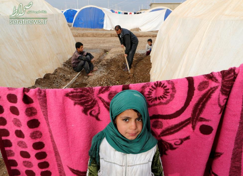 عکس/دختر آواره عراقی در کمپ خزر