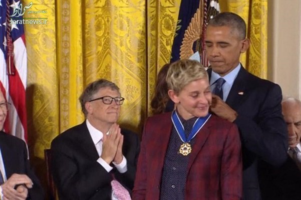 هالیوودی‌ها از اوباما مدال گرفتند +تصاویر