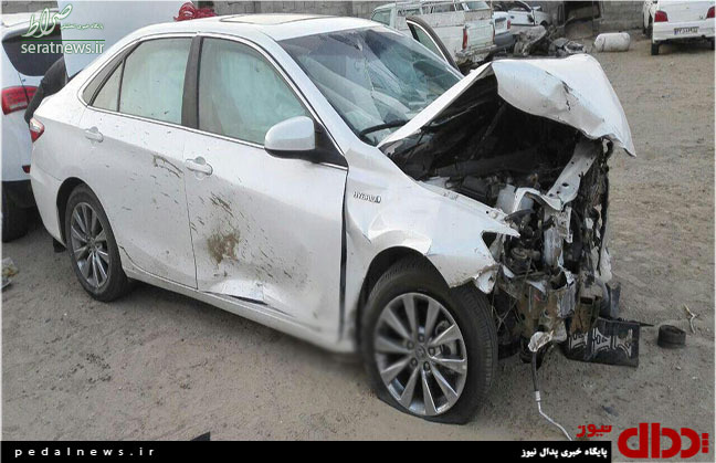 عکس/تصادف شدید تویوتا کمری هیبریدی در ایران