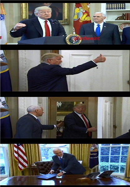 ترامپ یادش رفت امضاء بزند! +عکس ترامپ یادش رفت امضاء بزند! +عکس