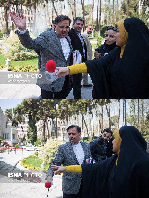 عکس/ برخورد دور از شان وزير راه با خانم خبرنگار عکس/ برخورد دور از شان وزير راه با خانم خبرنگار