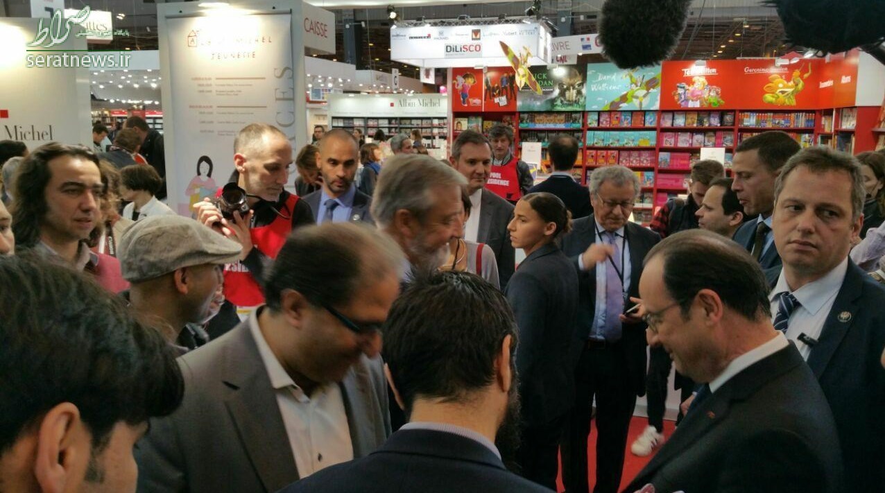 بازدید اولاند از غرفه ایران در نمایشگاه کتاب +عکس بازدید اولاند از غرفه ایران در نمایشگاه کتاب +عکس