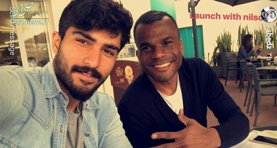 عکس/ پسر عقاب در کنار گلر سابق پرسپولیس