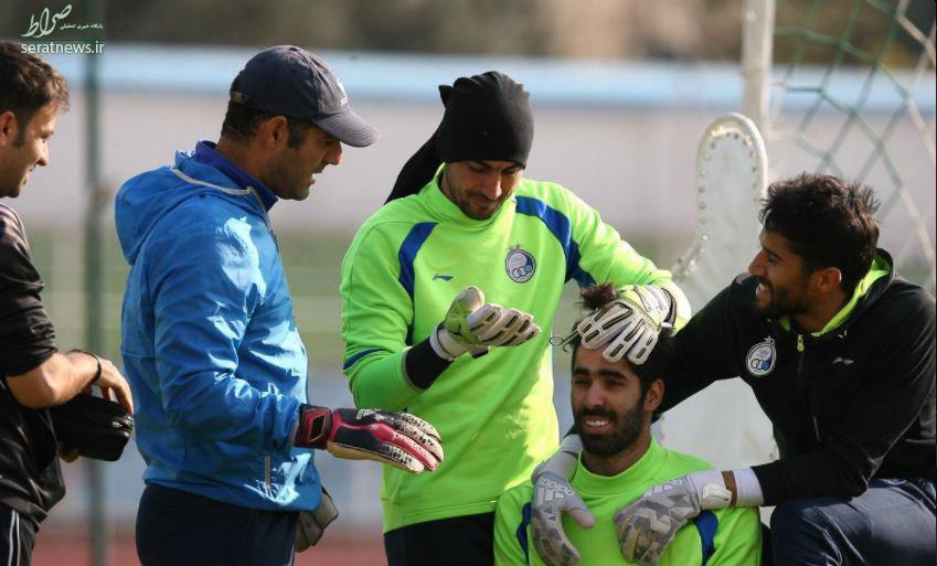 عکس/ آرایشگری رحمتی در تمرین استقلال عکس/ آرایشگری رحمتی در تمرین استقلال