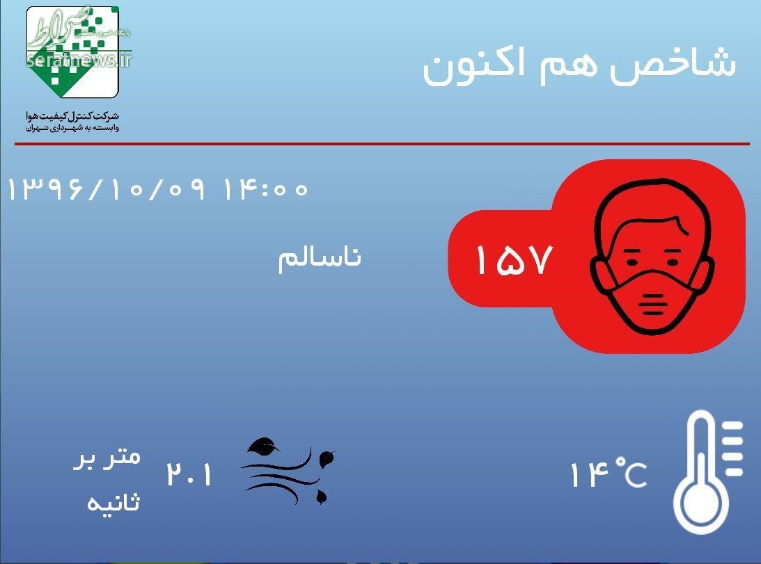 عکس/هوای تهران در وضعیت ناسالم