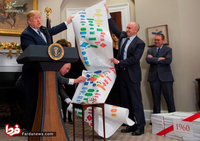 عکس/ رونمایی ترامپ از آخرین شاهکارش در کاخ سفید!