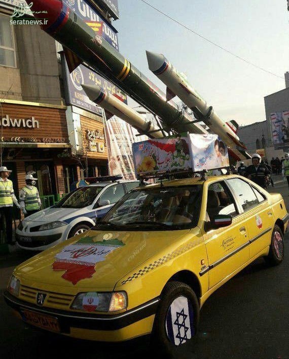 عکس/ اقدام جالب یک تاکسی‌دار تهرانی در 22 بهمن