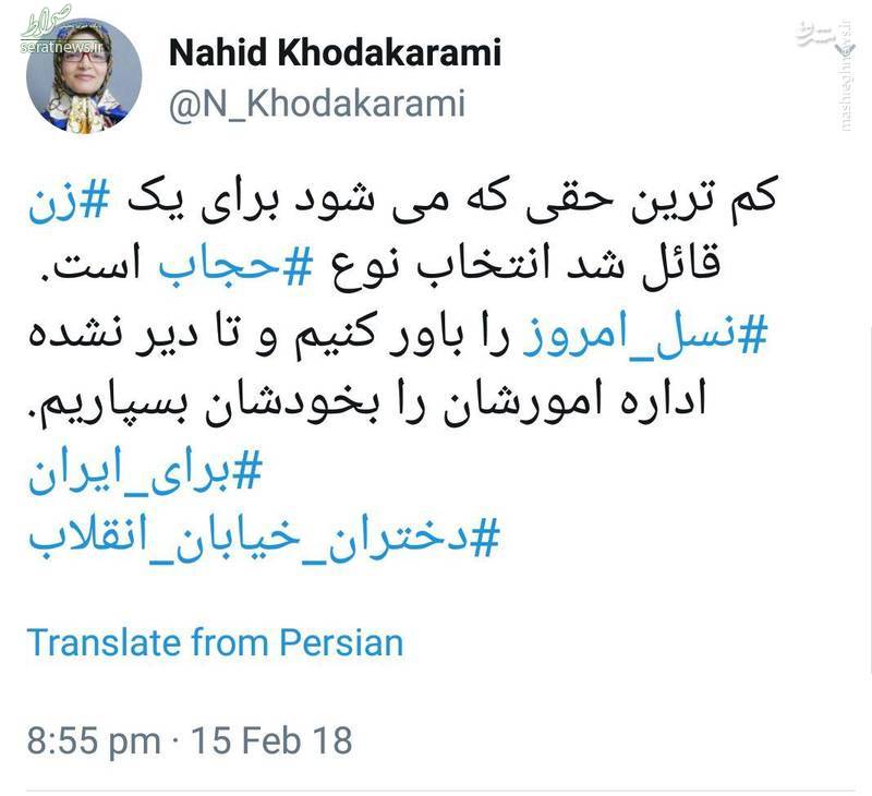 طرفداری یک عضو شورای شهر از دختران خیابان انقلاب! +عکس