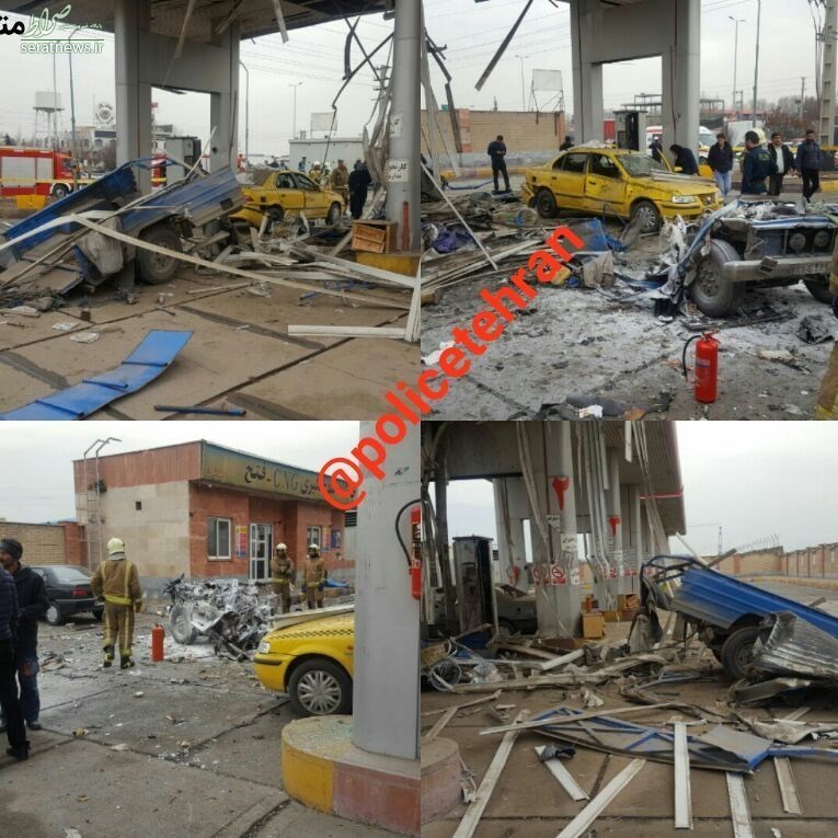 عکسی عجیب از انفجار جایگاه سوخت جنوب تهران