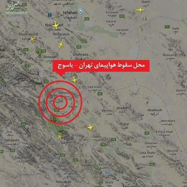 سقوط هواپیمای ATR۷۲ تهران - یاسوج / سرنوشت مسافران هنوز مشخص نیست