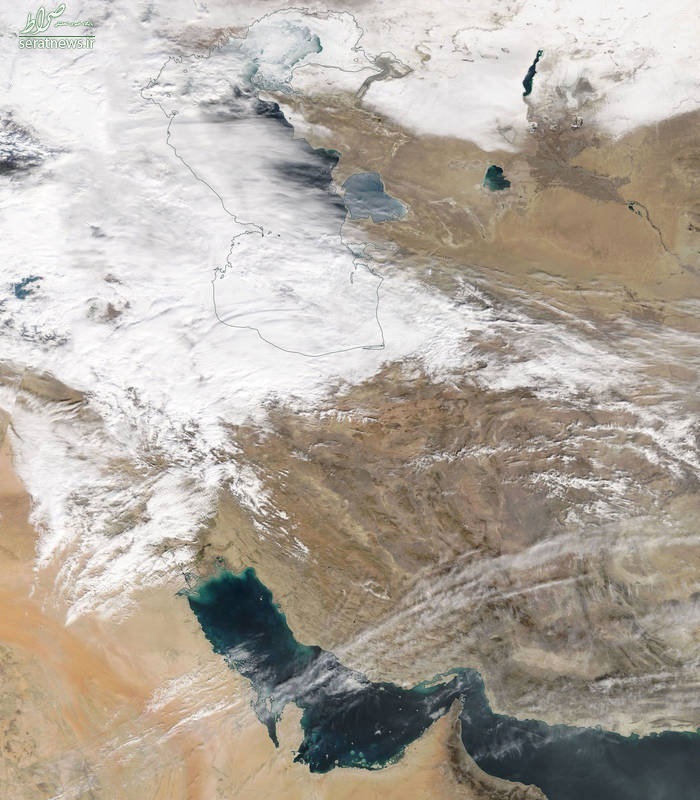 تصویر ناسا از وضعیت جوی امروز ایران