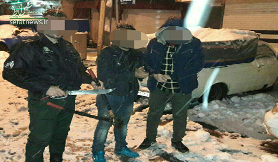 سارقان مغازه در شب یخی پایتختغافلگیر شدند+عکس