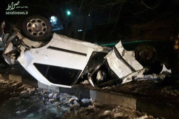 واژگونی خودرو پژو پارس در محور ورامین-پیشوا