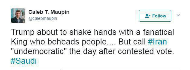 توئیت خبرنگار آمریکایی درباره ترامپ و انتخابات ایران