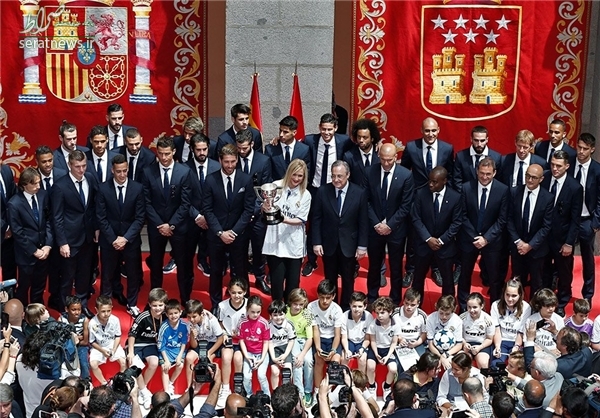 عکس/ ملاقات مادرید‌ی‌ها با ملکه اسپانیا
