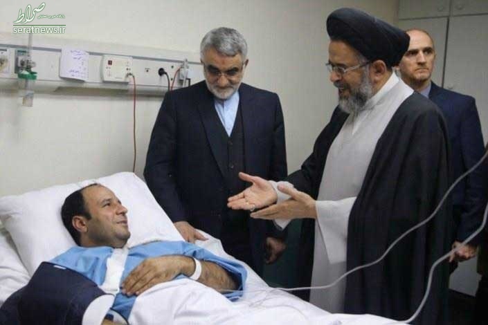 عکس/ عیادت وزیر اطلاعات از مجروحان حادثه تروریستی تهران