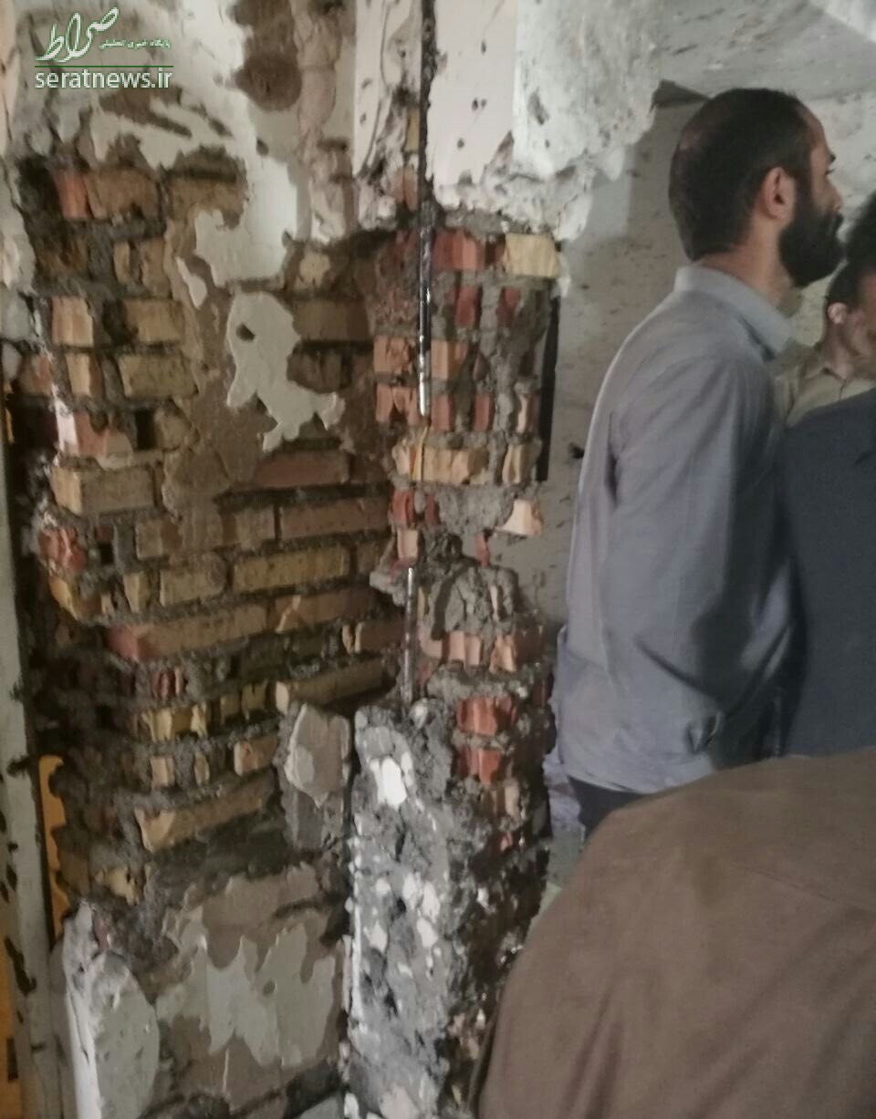 عکس/ دیوار ساختمان مجلس بعد از حادثه دیروز