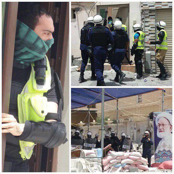 تصاویر/ یورش نیروهای آلخلیفه به منزل شیخ عیسی قاسم تصاویر/ یورش نیروهای آلخلیفه به منزل شیخ عیسی قاسم