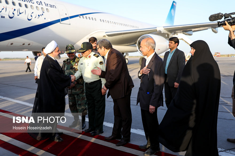 روحانی وارد مشهد شد