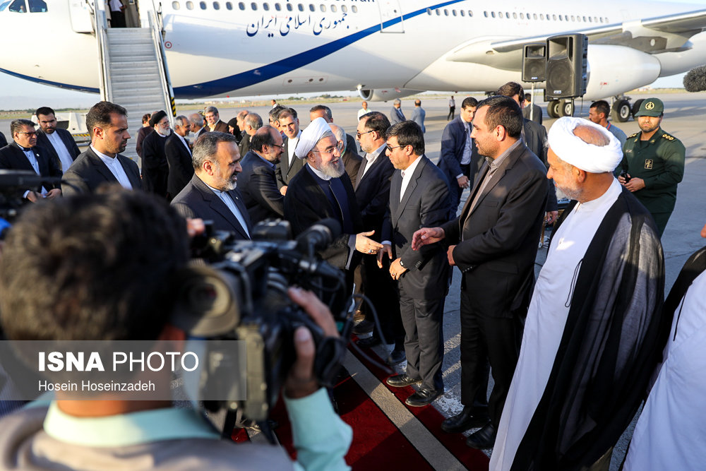 روحانی وارد مشهد شد