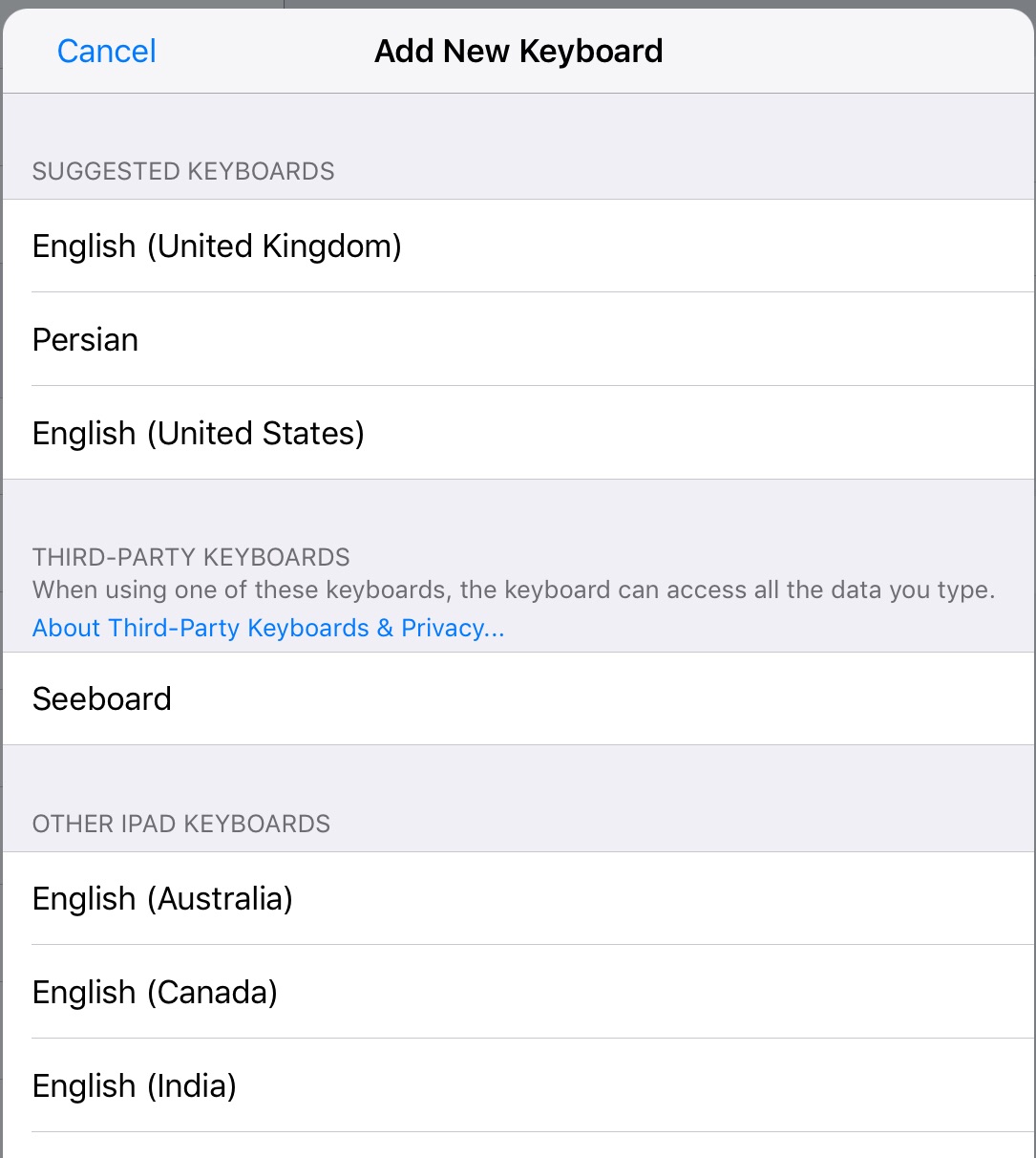 کیبورد فارسی به IOS11 اضافه شد +عکس کیبورد فارسی به IOS11 اضافه شد +عکس