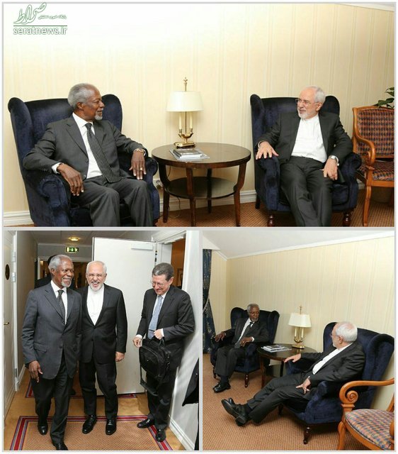 عکس/ دیدار ظریف و کوفی عنان در اسلو