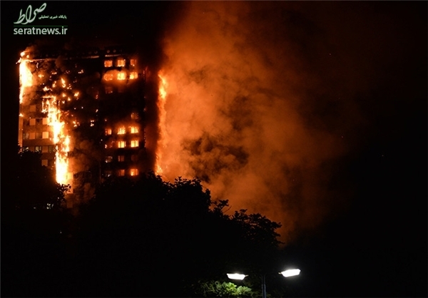 آتش‌سوزی در ساختمان 24 طبقه در لندن/ 30 نفر به بیمارستان منتقل شدند +عکس