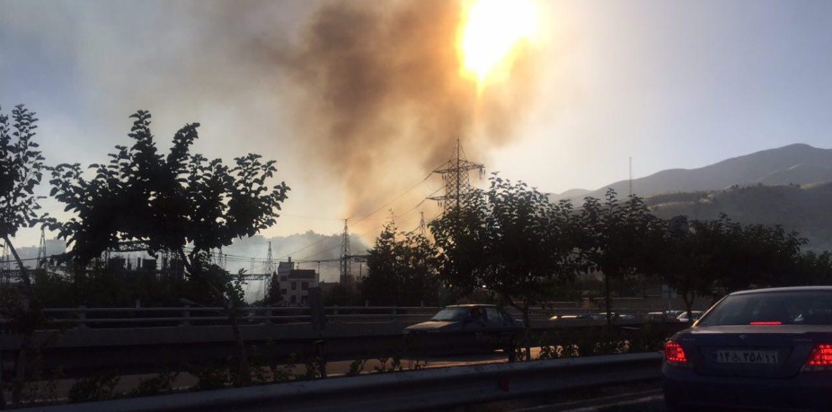 نخستین تصاویر از آتش‌سوزی در محله اوین